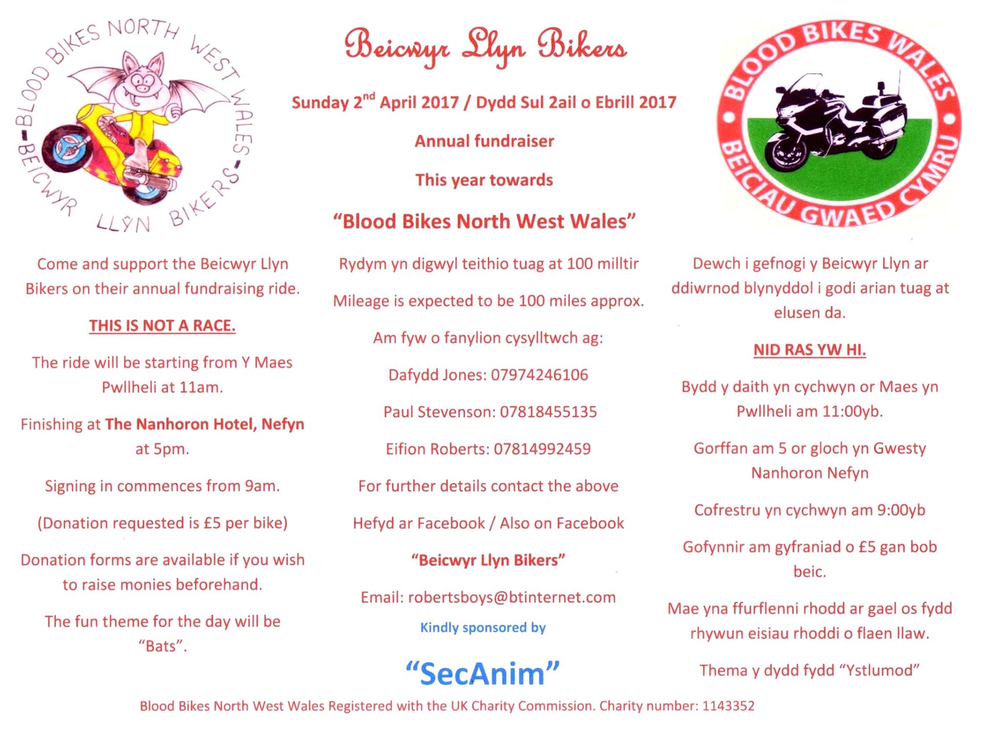 Llyn Bikers - BLOOD BIKES WALES